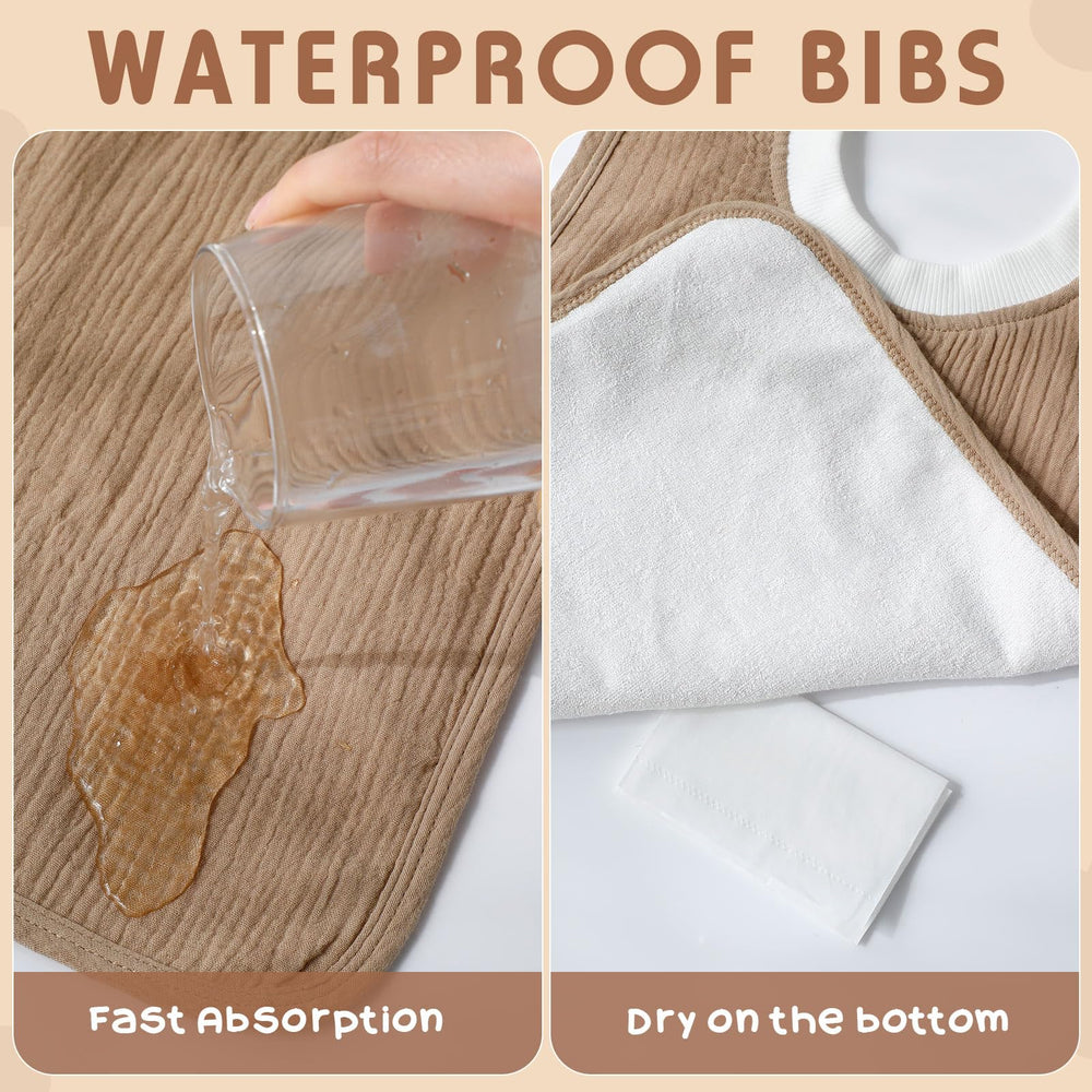 Newwiee 8-color mixed pack bibs offers unisex style for boys and girls.