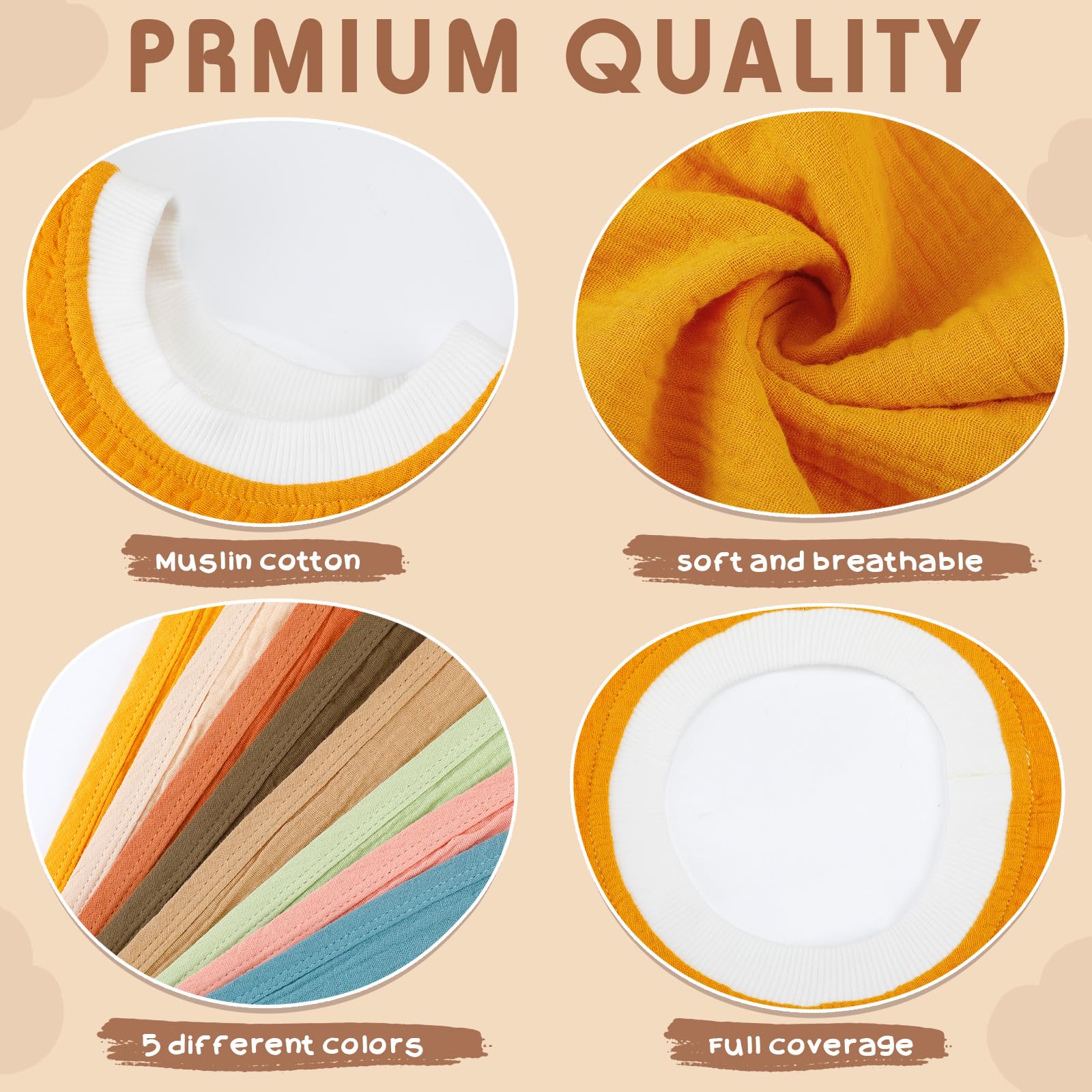 Newwiee bibs measure 51 x 27 cm, providing ample coverage during meals.