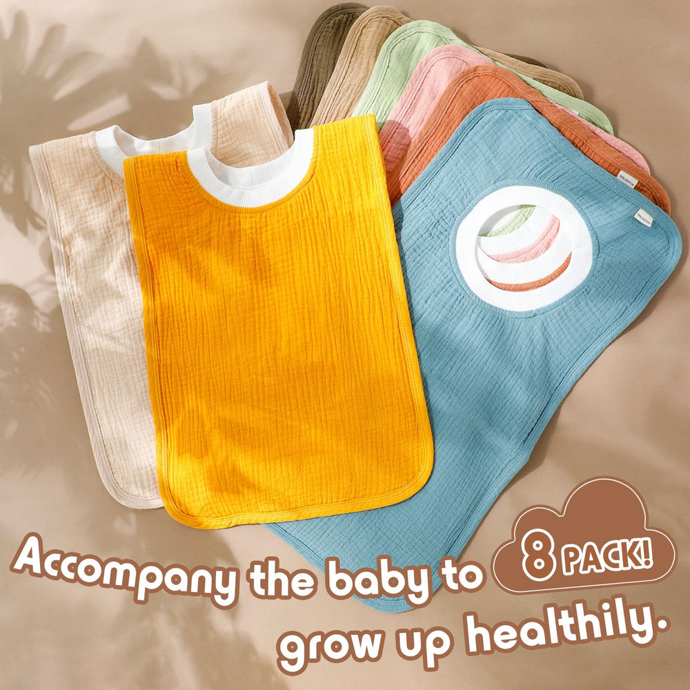 Newwiee bibs double as burp cloths and towels for quick cleanups.