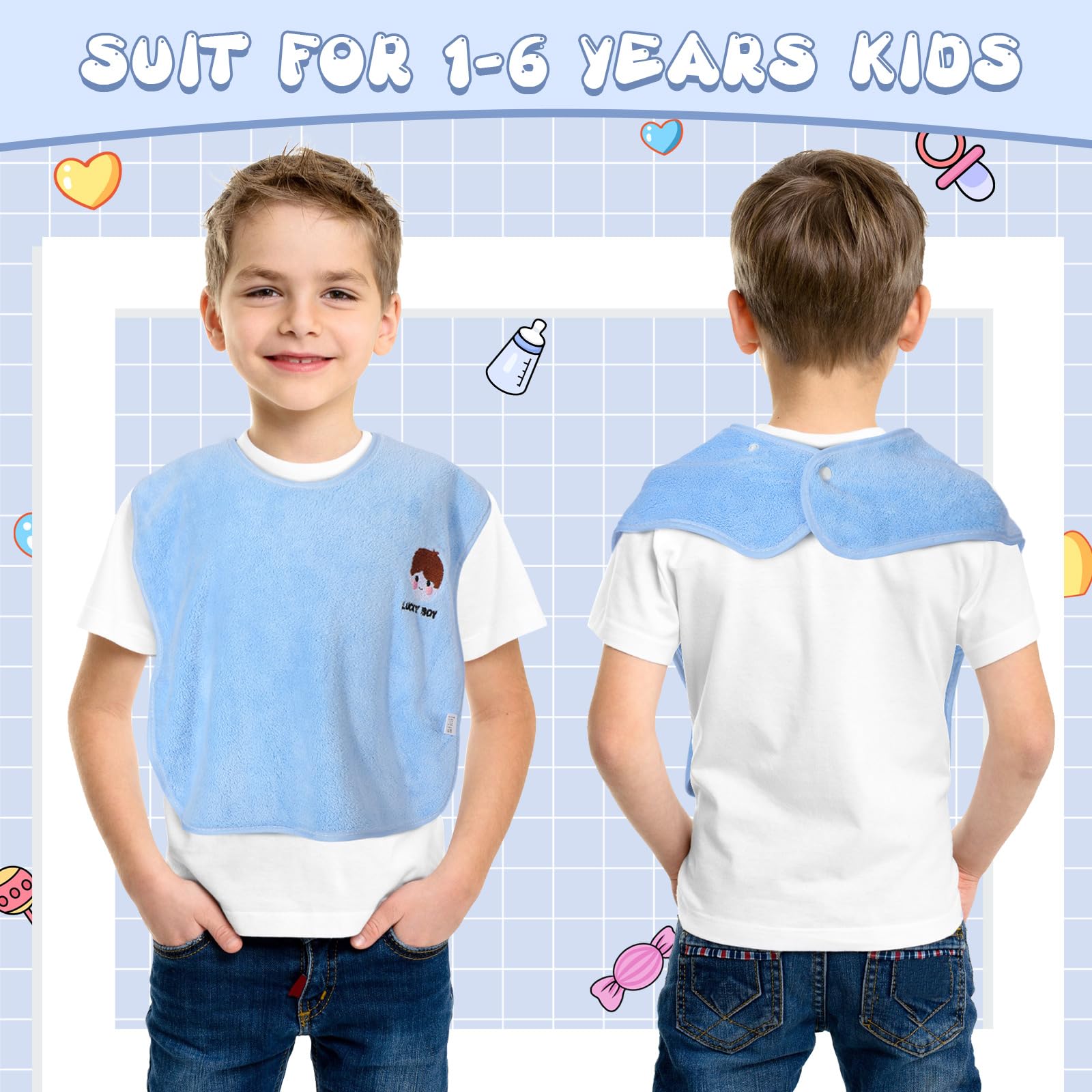 Newwiee unisex design fits girls and boys for teething and feeding.