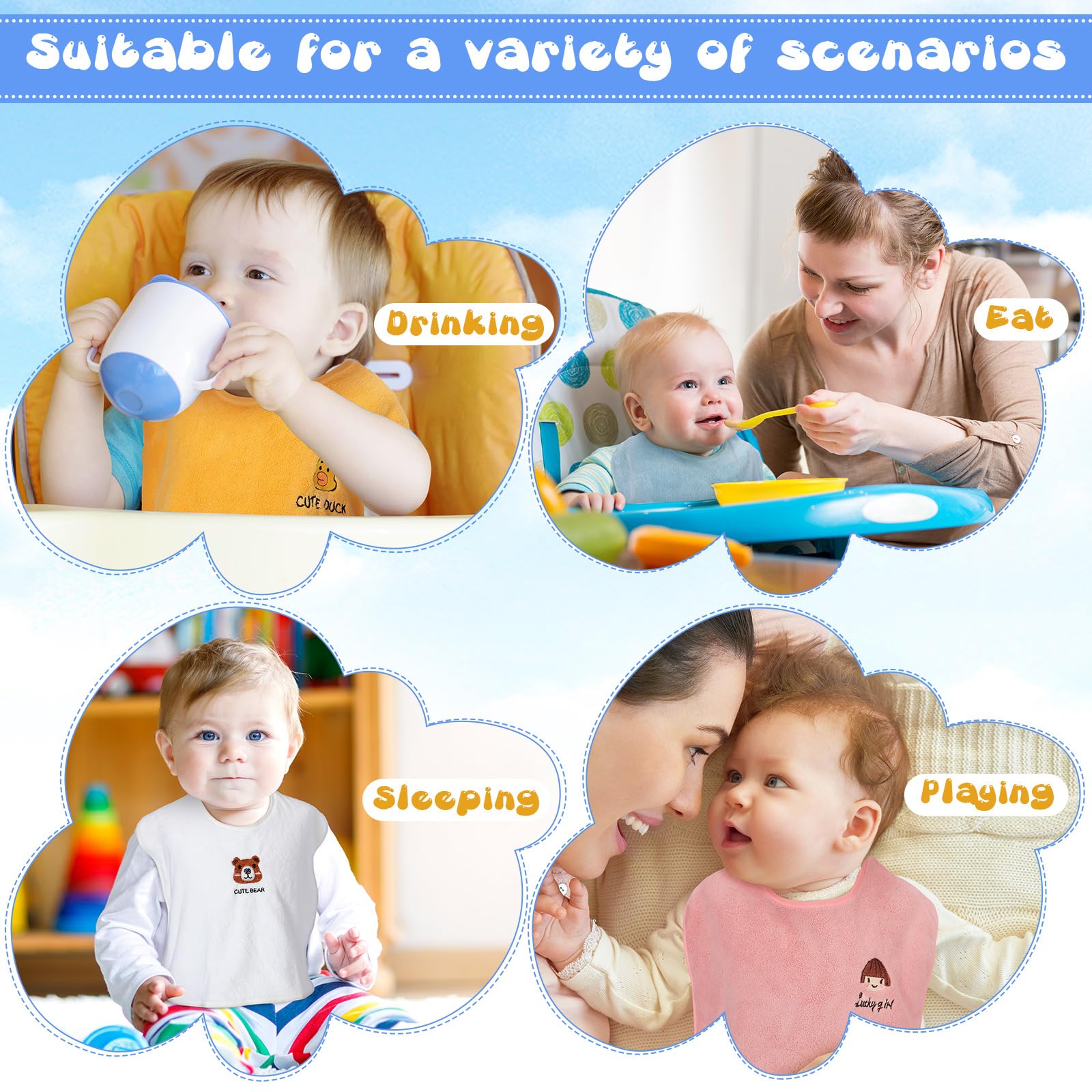 Newwiee bibs are easy to hand wash and air dry