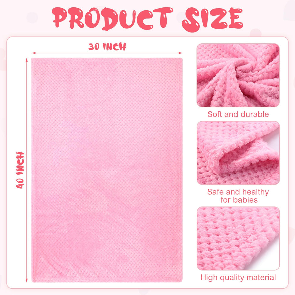 Newwiee baby blanket 30x40 inches provides ample wrap for swaddling and cradling.