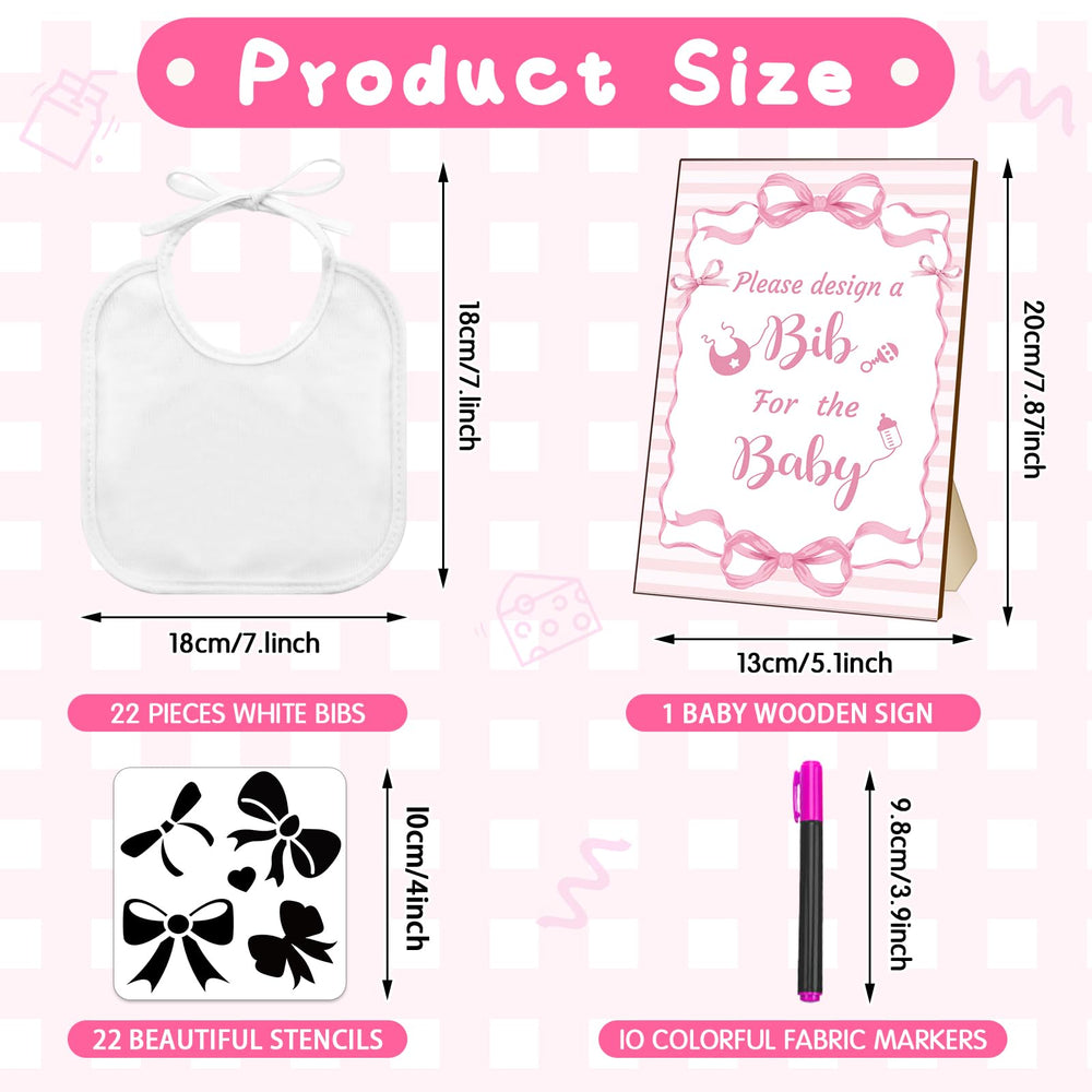 Newwiee bibs stencils show 22 patterns for personalized baby gifts.
