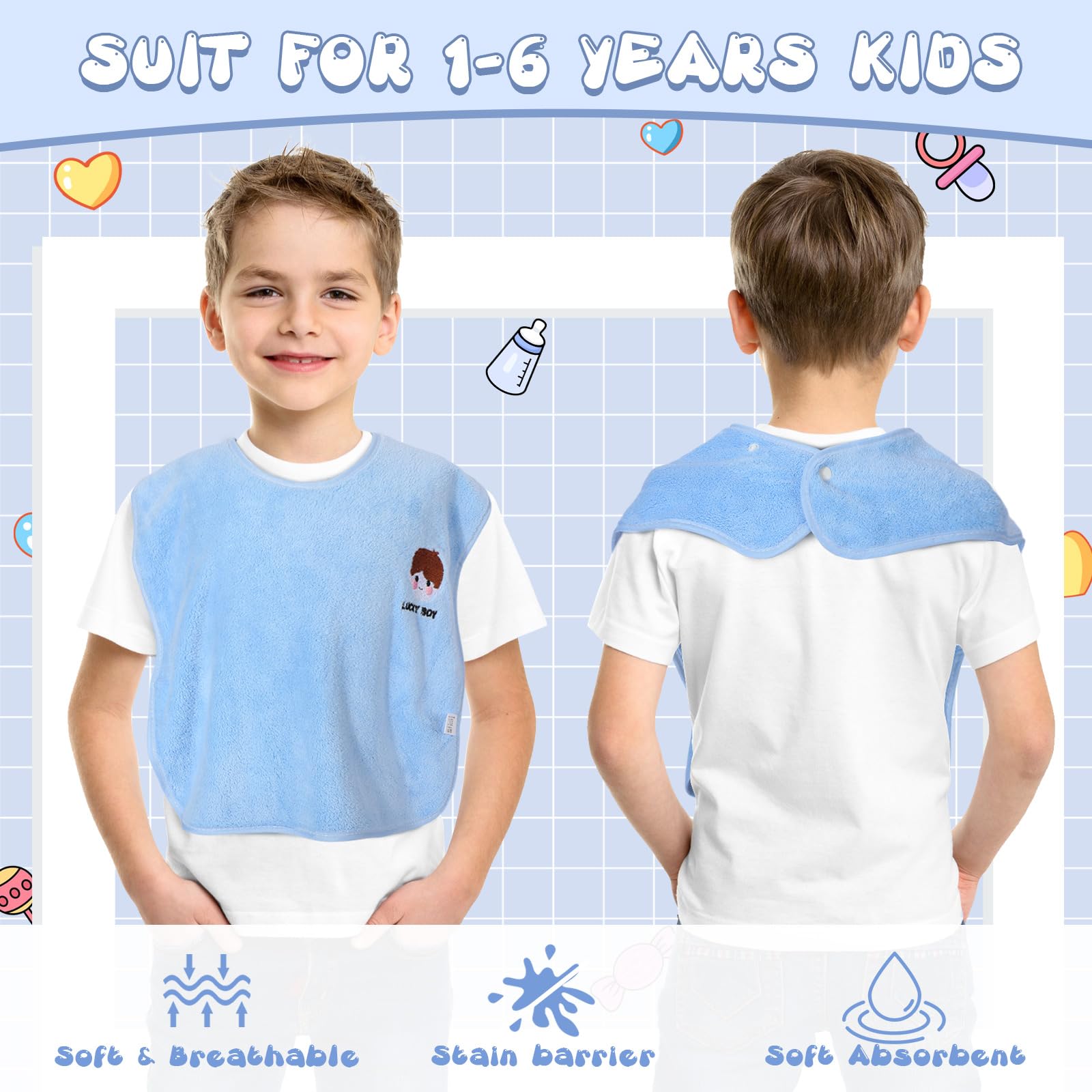 Newwiee bibs at dining tables keep clothes cleaner during feeding
