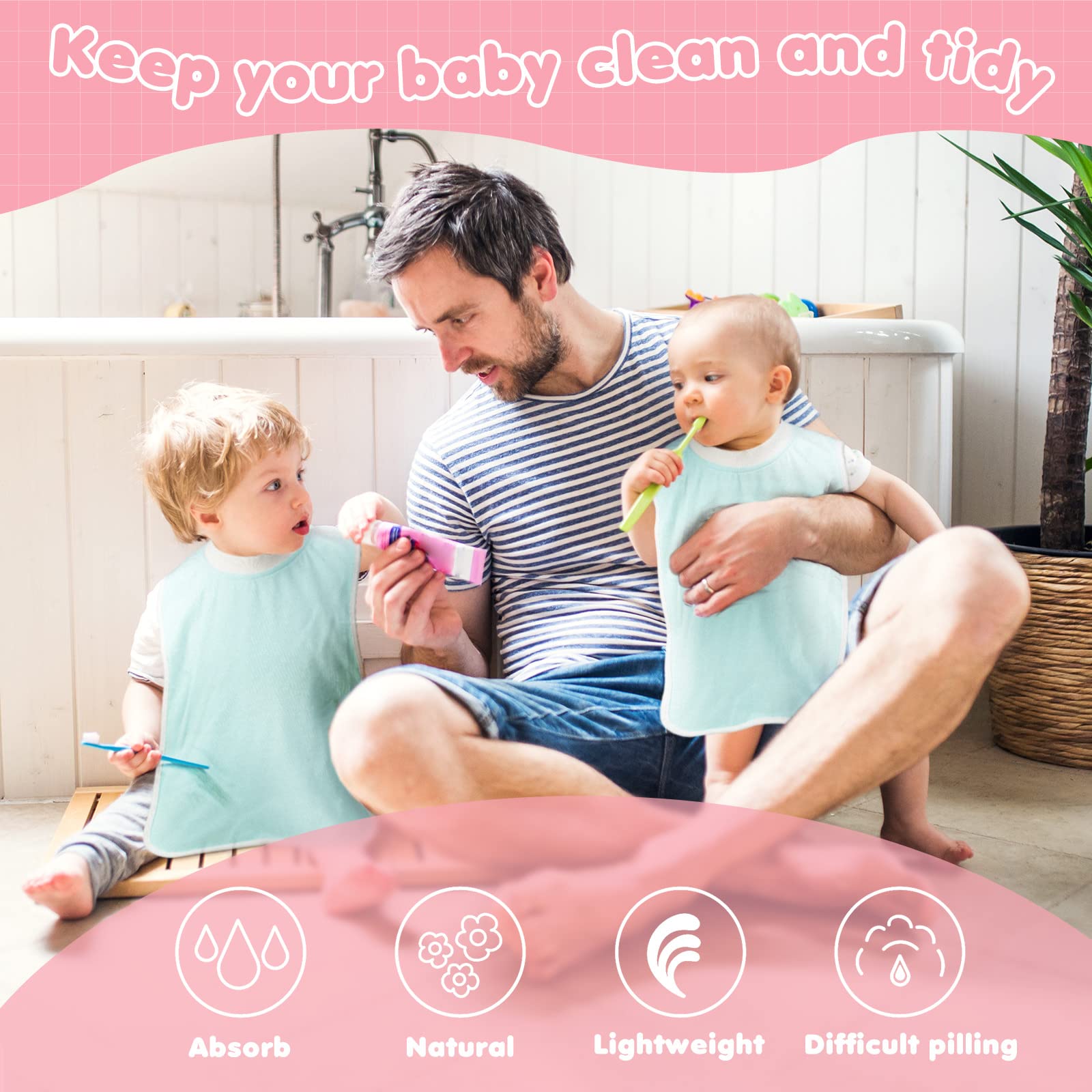 Newwiee multi-use bib doubles as burp cloth and towel.