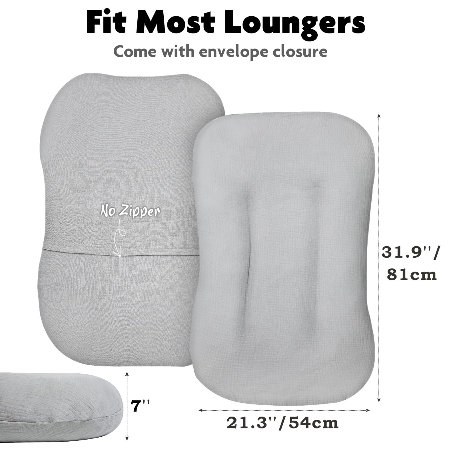 Newwiee muslin baby lounger cover blue creates a cozy nap environment