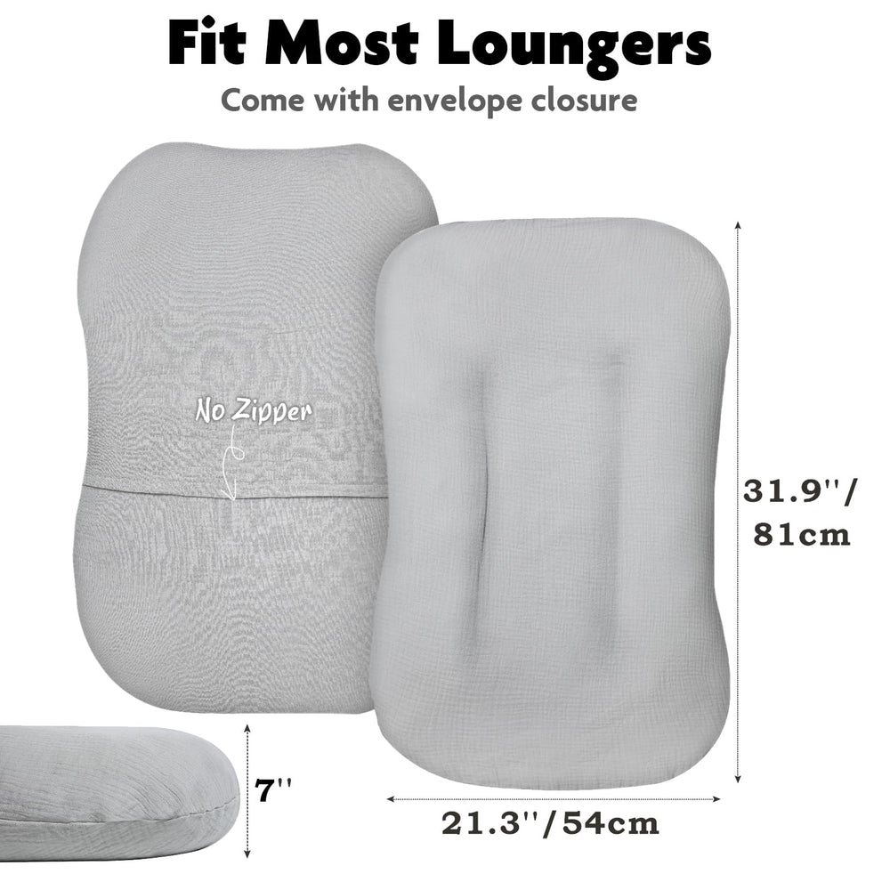 Newwiee muslin baby lounger cover blue creates a cozy nap environment