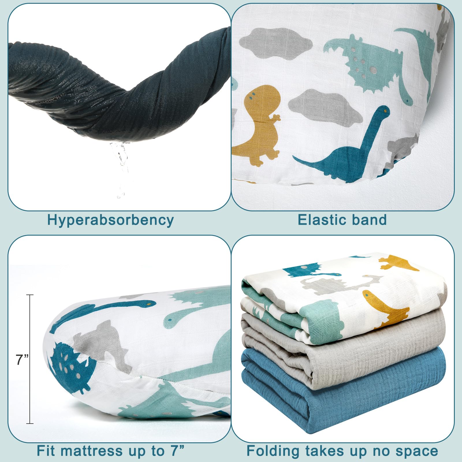 Newwiee muslin baby lounger cover cotton texture highlights softness and breathability