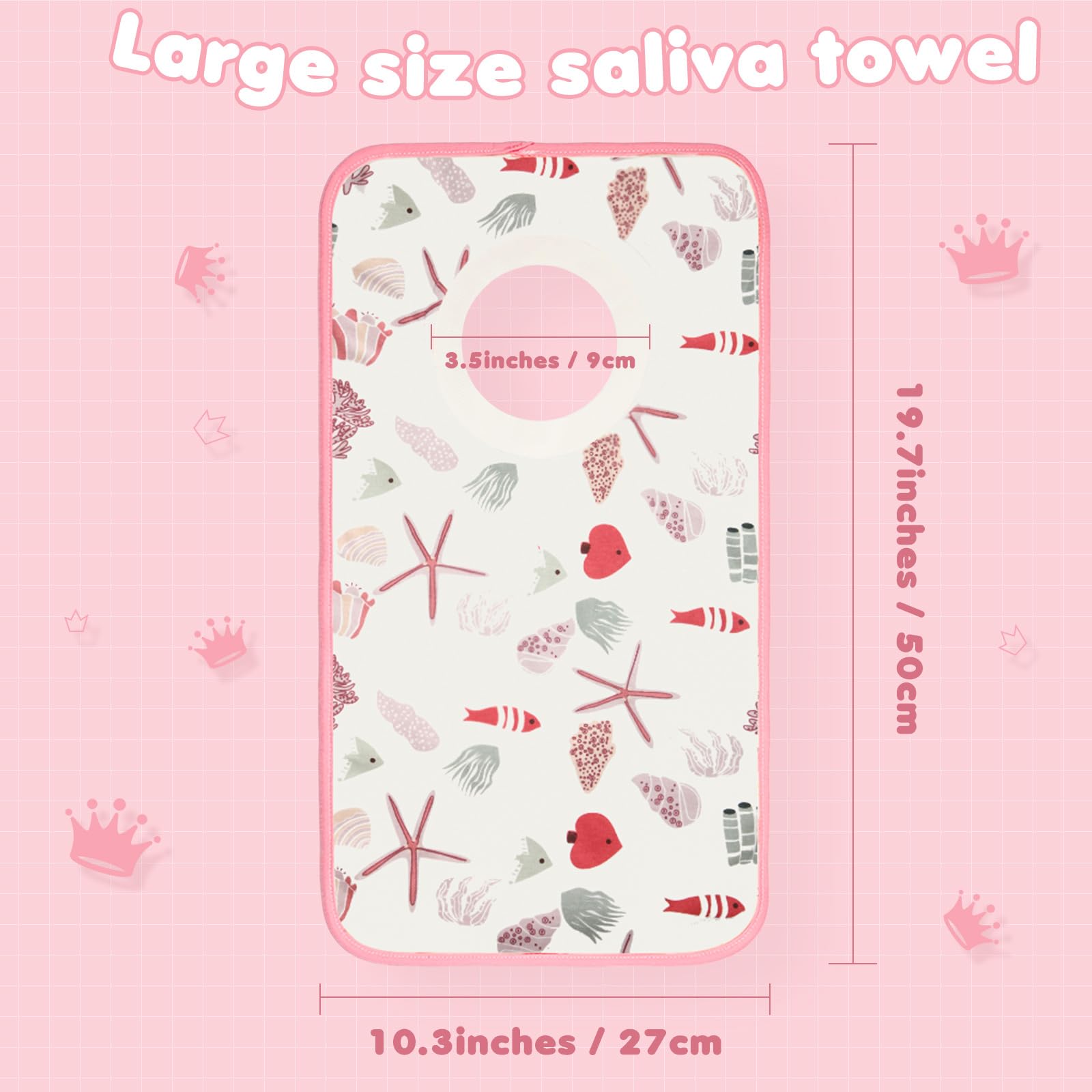Newwiee soft cotton pullover bib offers comfort during feeding and drool protection.