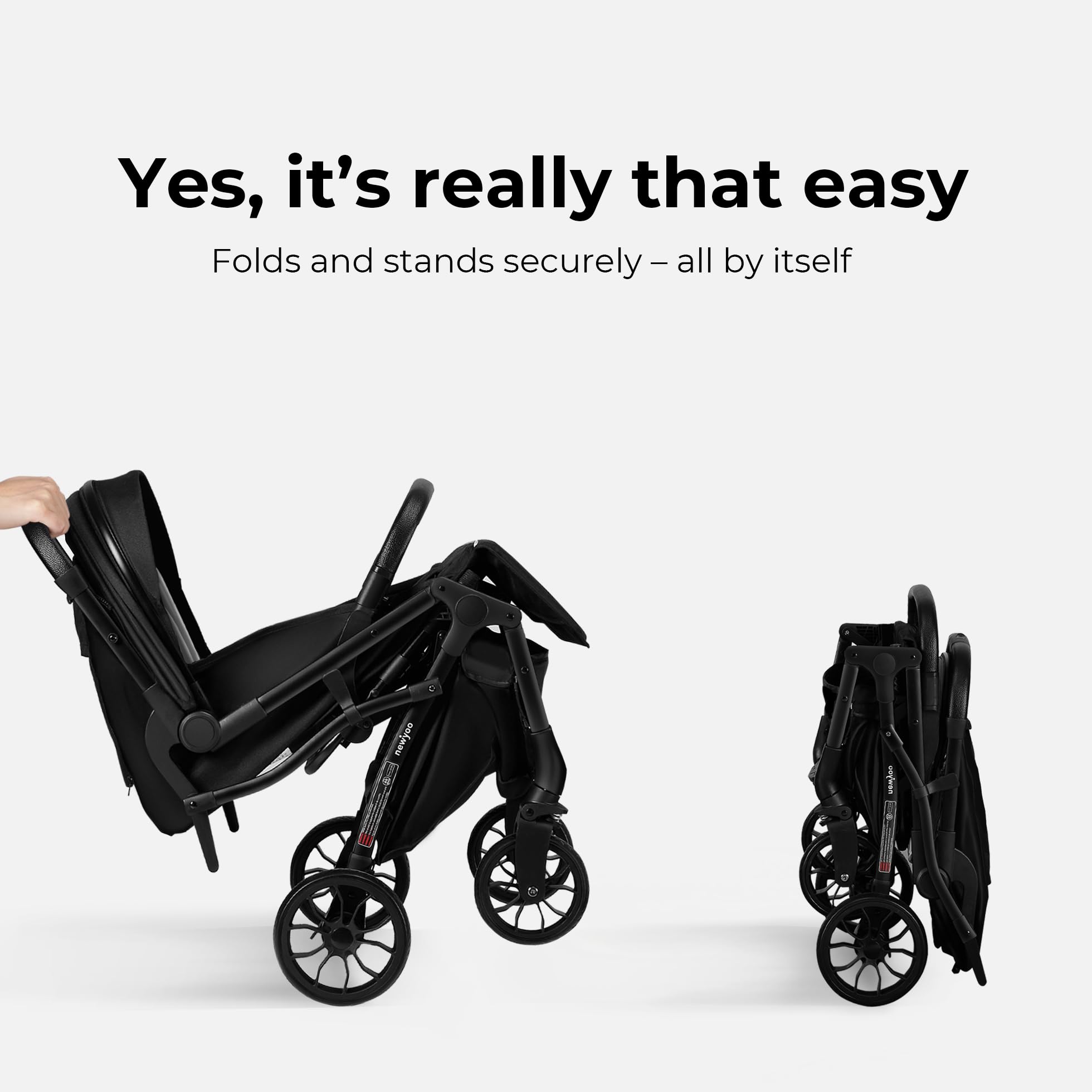 newyoo GlideTow TR18M 5-point harness ensures secure seating