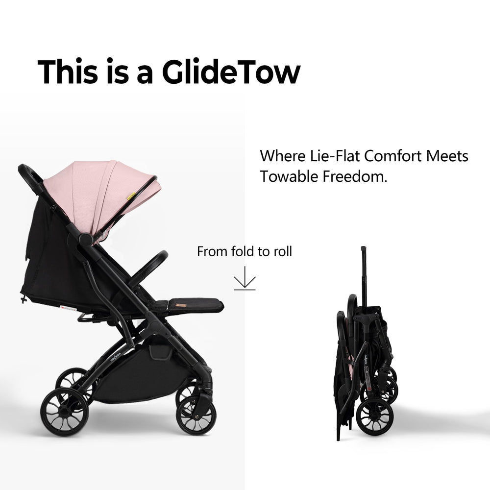 newyoo GlideTow TR18M five-point harness enhances child safety during strolls.