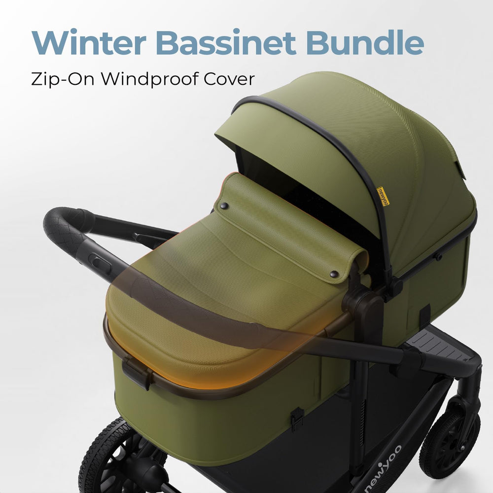 newyoo Nestro 516M stroller green parent-facing option for comforting eye contact.