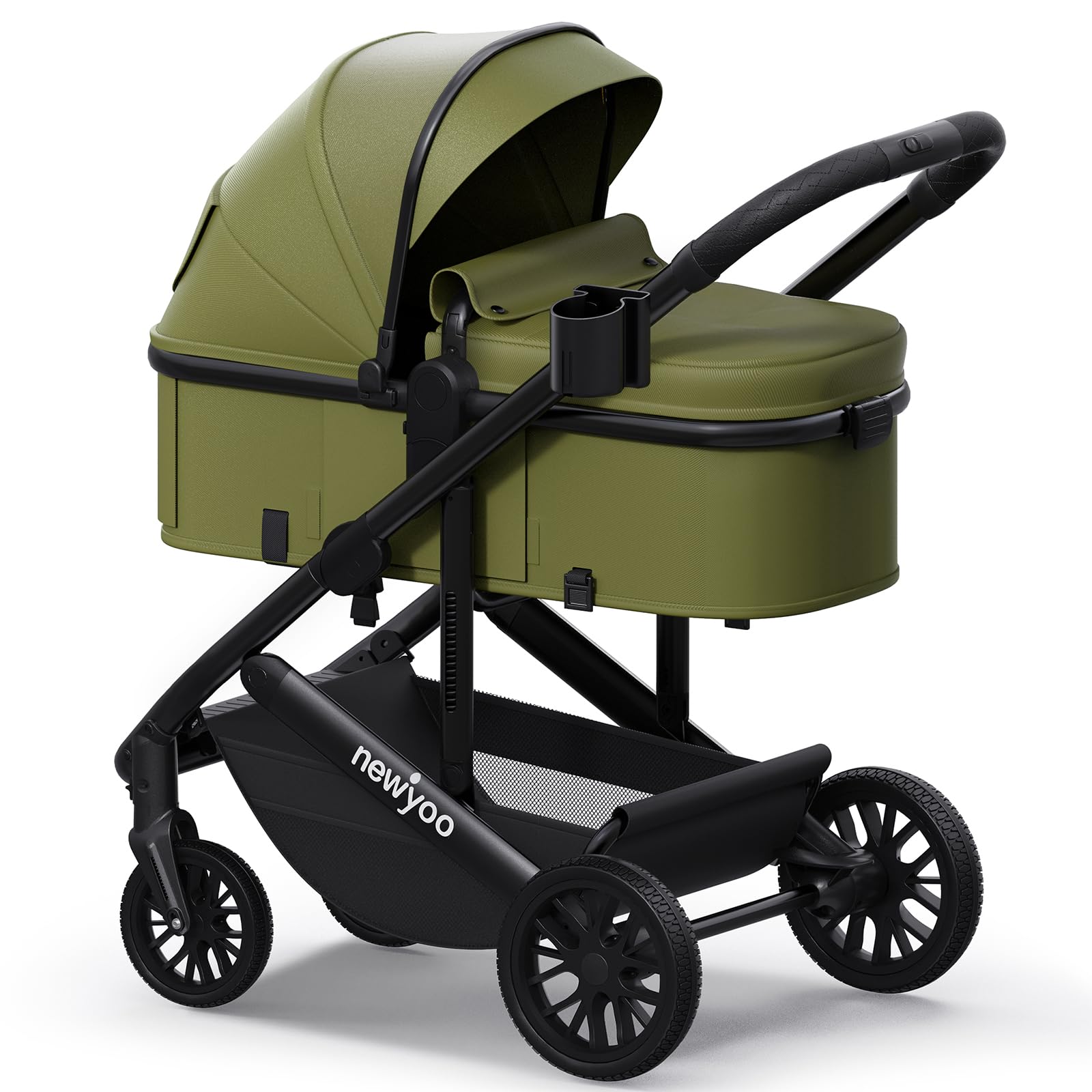 newyoo Nestro 516M stroller green reversible seat for parent- or child-facing comfort.