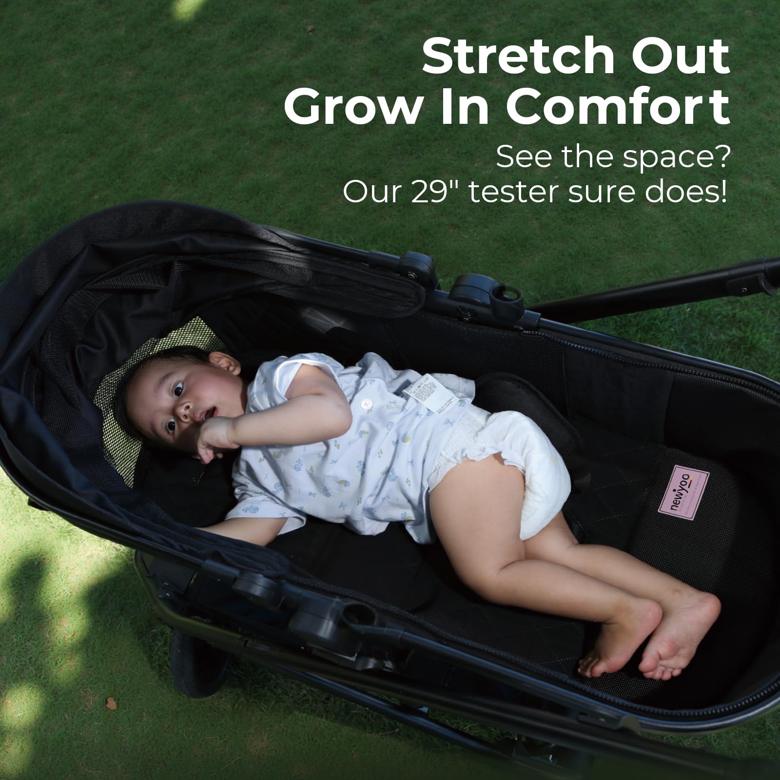 Newyoo Nestro 516M ample under-seat storage helps keep essentials handy.