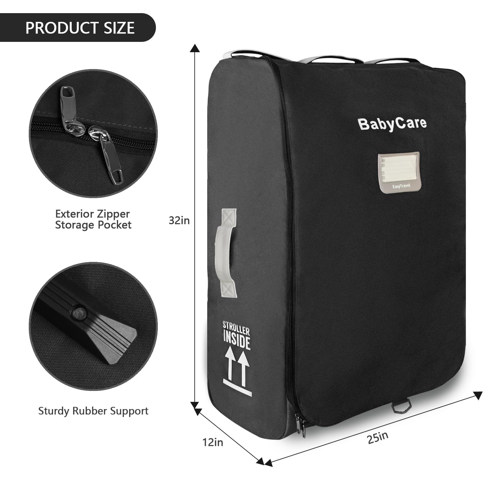 Nexanic travel bag constructed from durable waterproof material protecting strollers