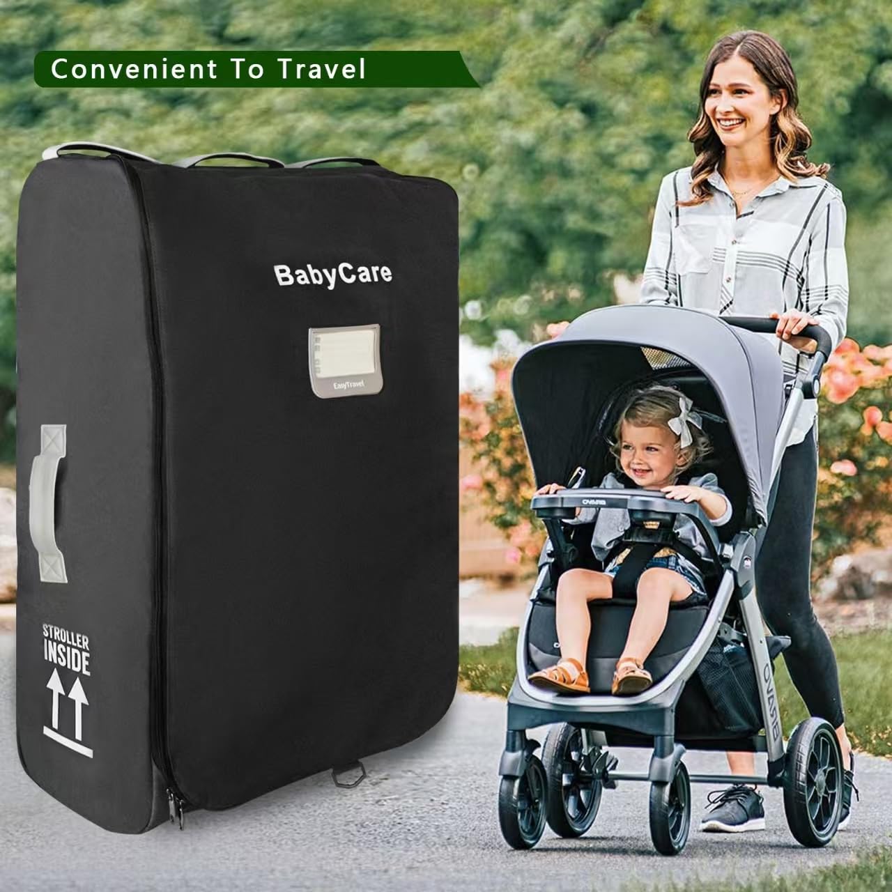 Nexanic travel bag folded with storage strap for compact packing