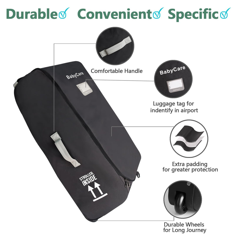 Nexanic bag with organized pocket system keeping stroller accessories orderly