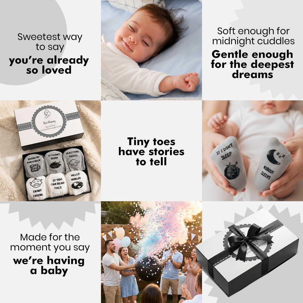 NEXT MOMMY gift-set packaging ready for a baby shower or birthday