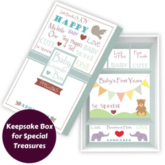 NEXT MOMMY keepsake box open displaying space for tiny treasures.