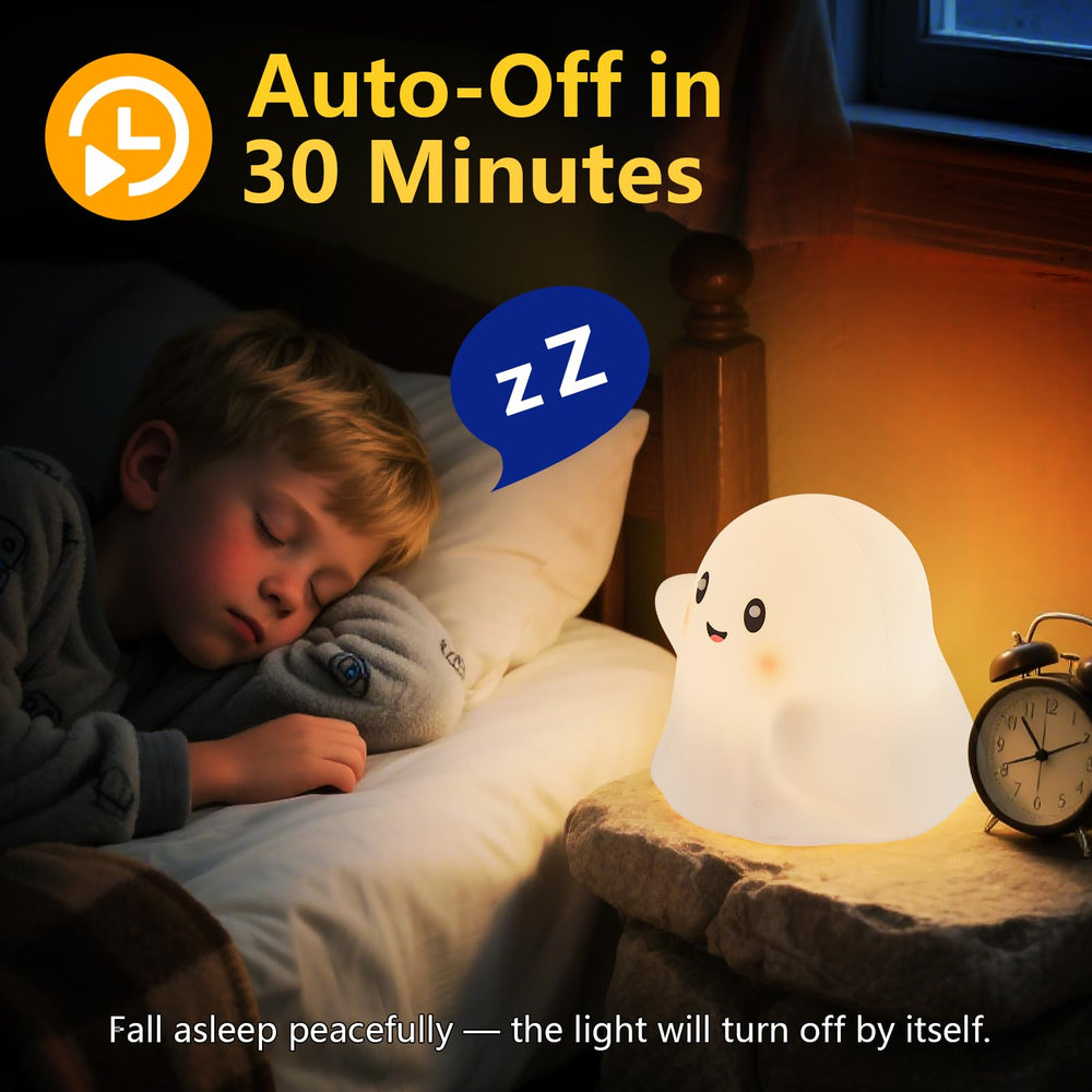 nextanG RGB Ghost Night Light features squishy silicone design safe for kids.
