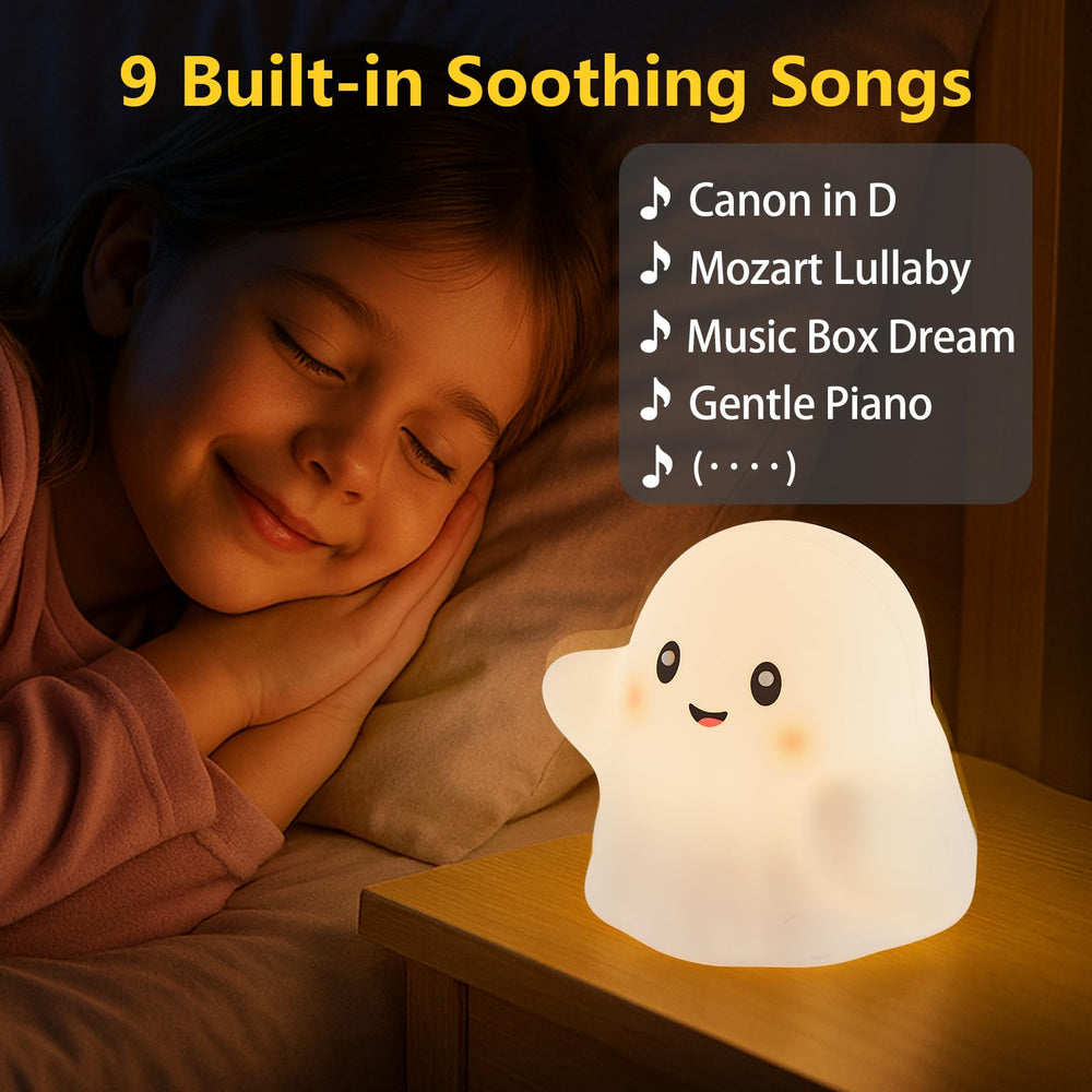 nextanG RGB Ghost Night Light includes 30-minute timer and USB recharge.