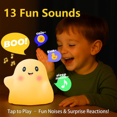 Nextangg Ghost Night Light tap-control demonstrates easy brightness adjustments during routines.