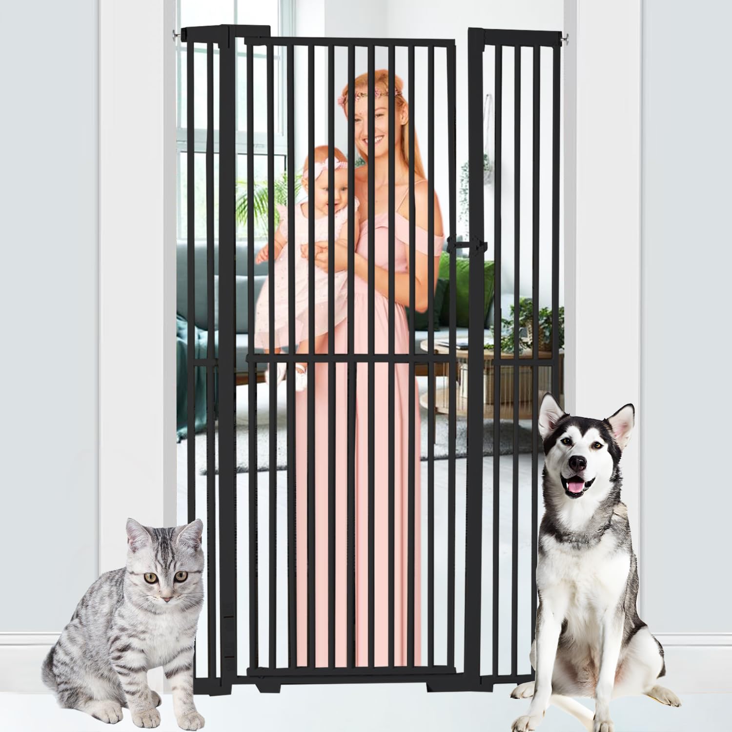 NexusSmash 71-inch gate full height helps contain tall pets.