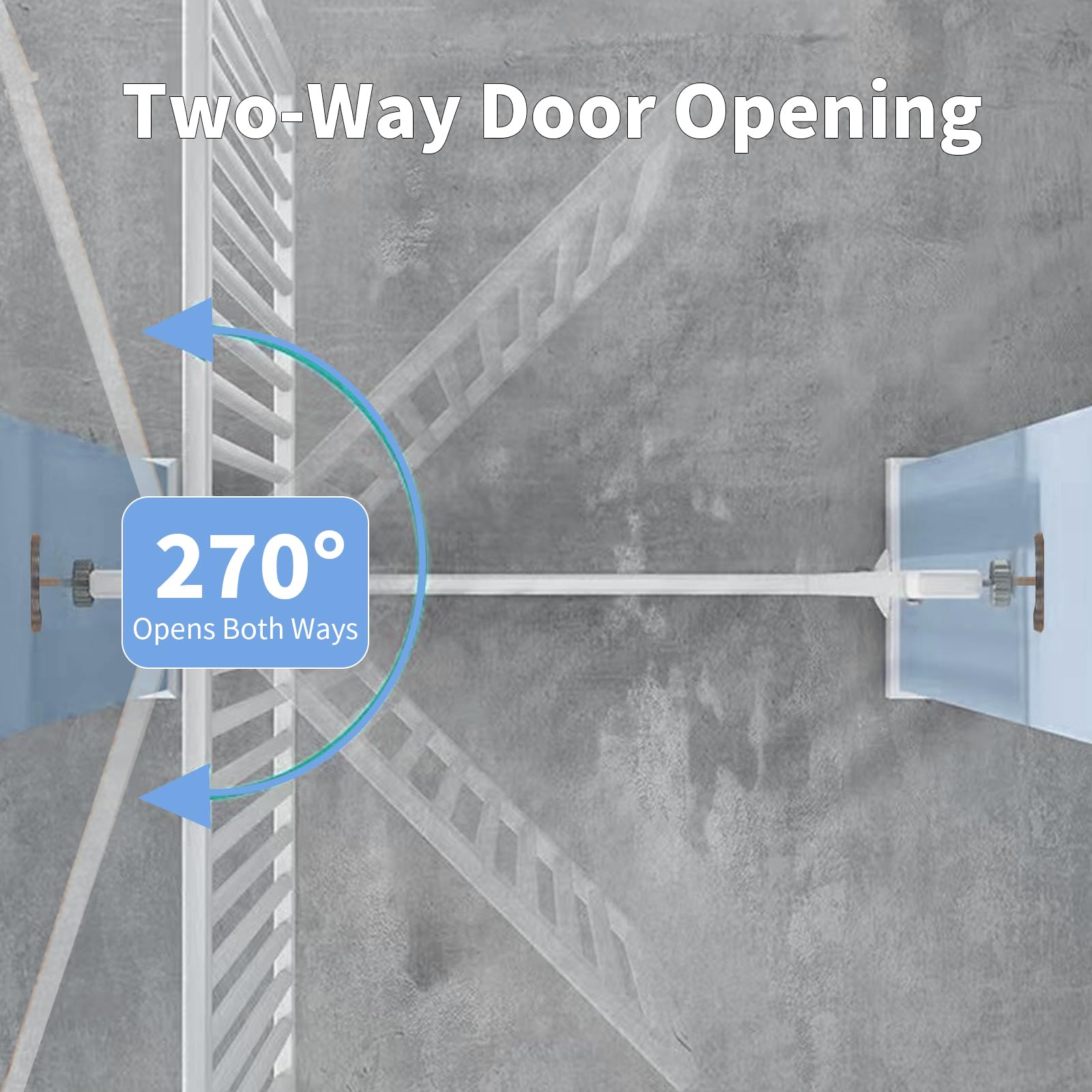 NexusSmash adjustable width 29.92 to 43 inches fits a range of openings.