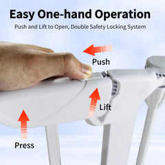 NexusSmash gate in auto-close mode highlighting hands-free safety feature.