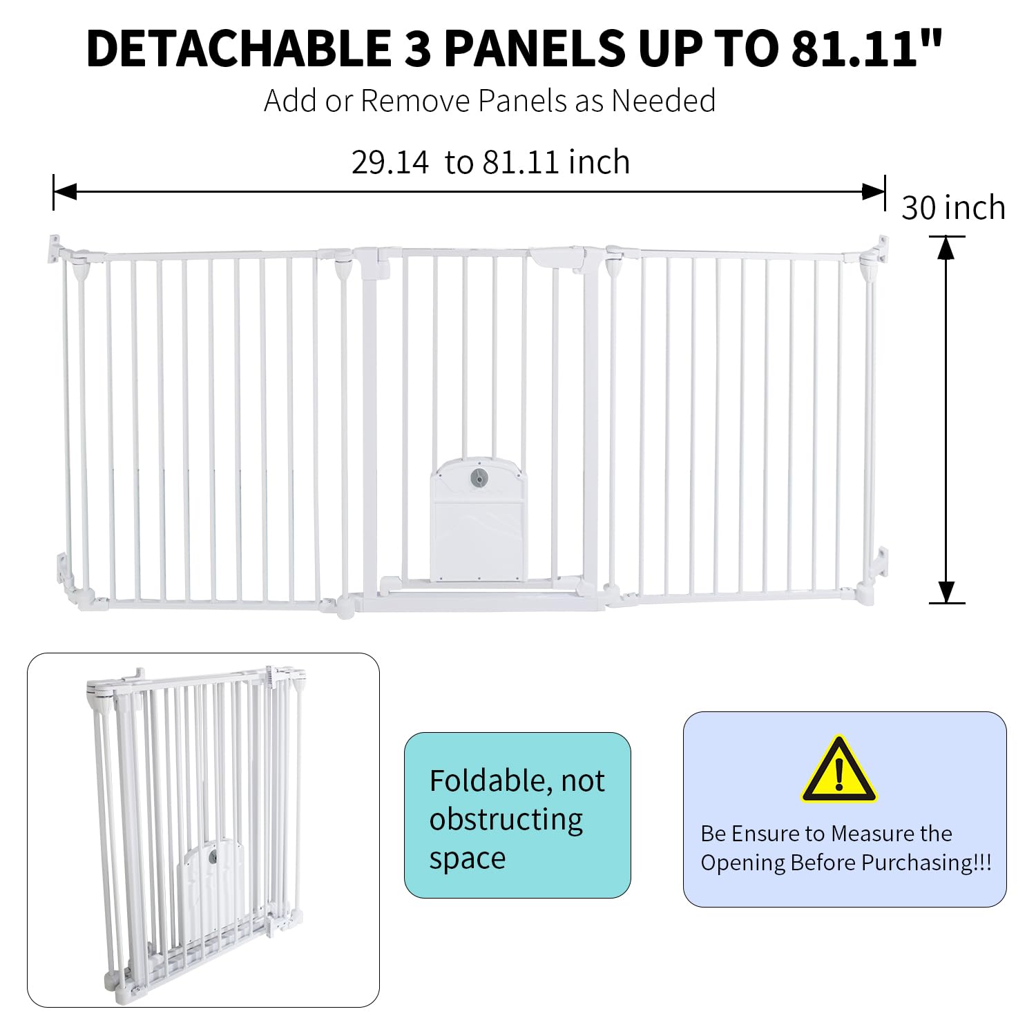 NexusSmash baby gate with cat door demonstrating convenient pet passage.