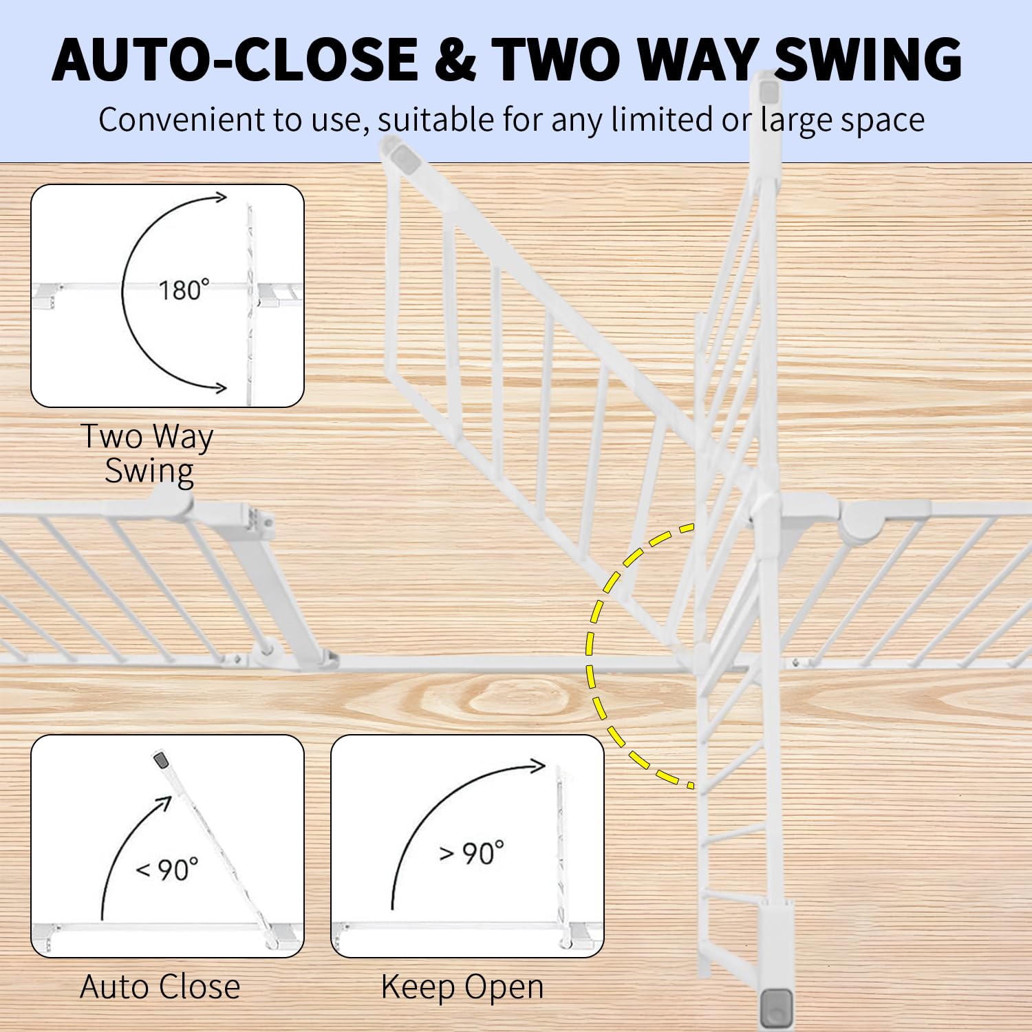 NexusSmash baby gate folded for storage after use, saving space