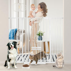 NexusSmash 41inch baby gate with cat door closed for hallway safety