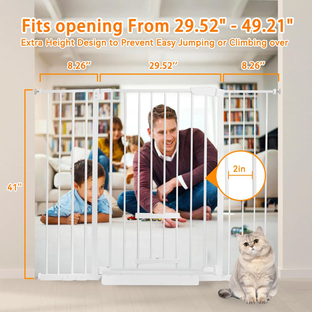NexusSmash 41inch baby gate cat door open for quick pet access