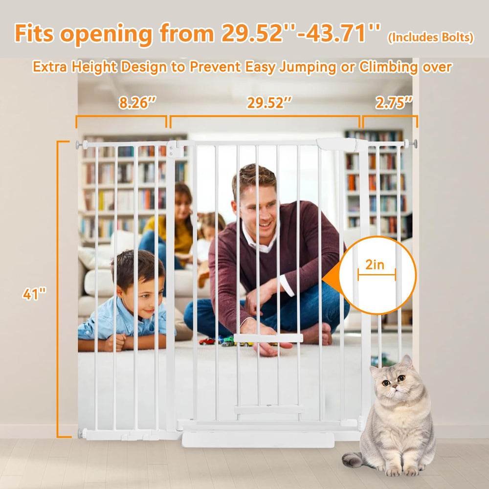 NexusSmash 41in gate with auto-close keeps pets and children safely contained at all times.
