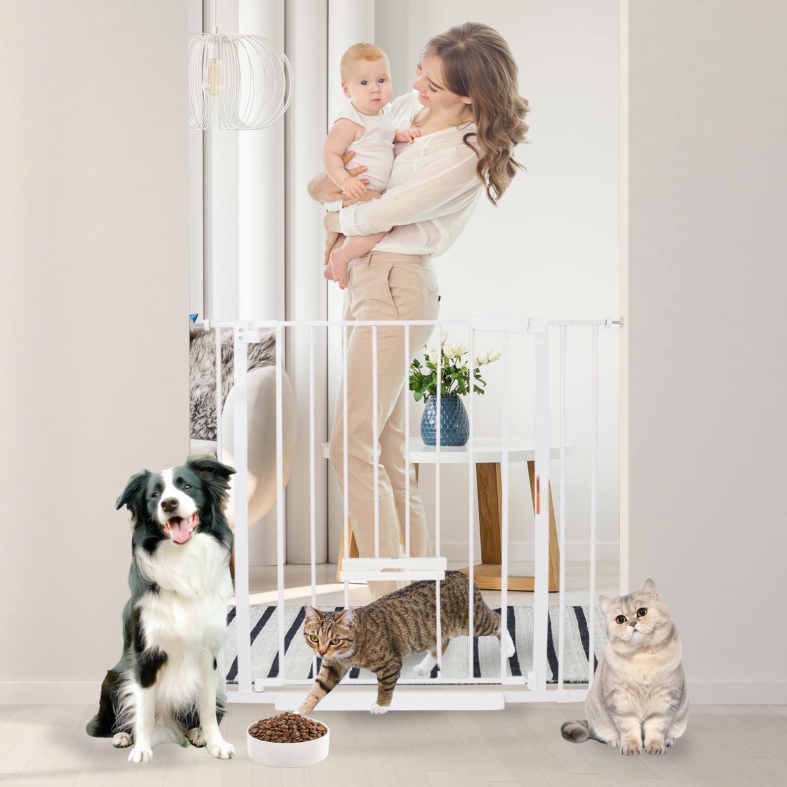 NexusSmash baby gate with cat door enables easy small-pet passage.