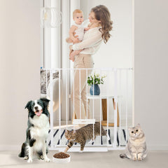 NexusSmash baby gate with cat door enables easy small-pet passage.