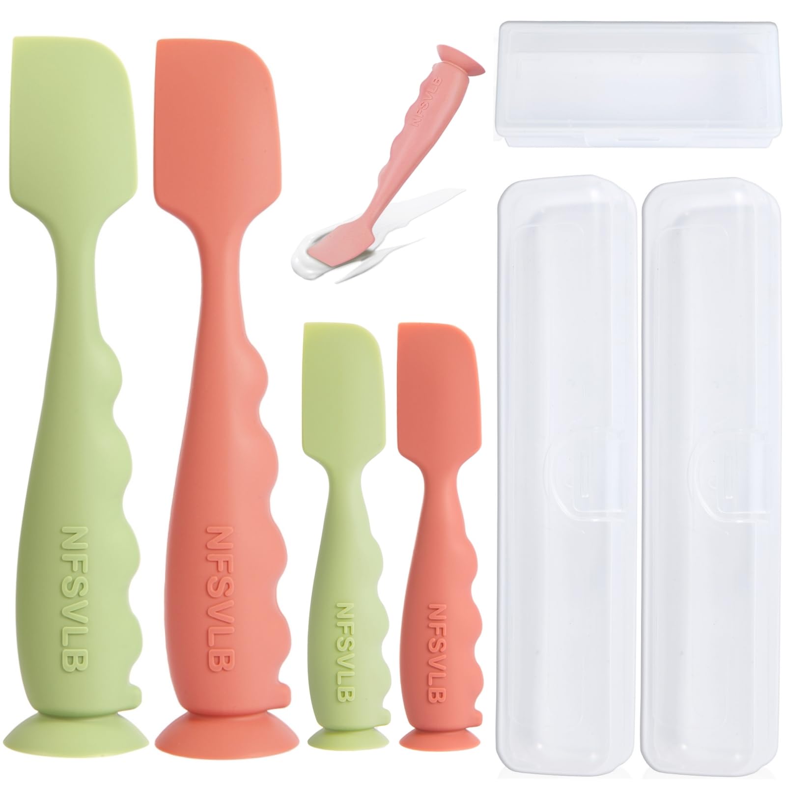 NFSVLB diaper cream spatulas set with case for hygienic, mess-free diaper changes.