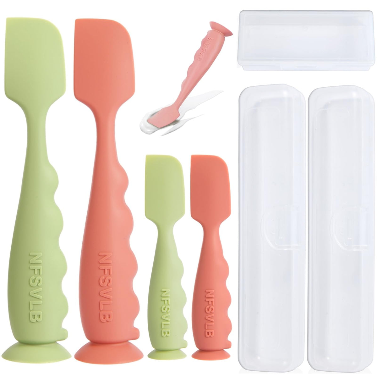 NFSVLB diaper cream spatulas set with case for hygienic, mess-free diaper changes.