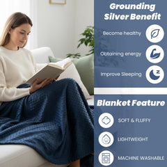 NHIDKU grounding throw silver fiber interior highlights conductive lining for warmth