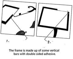 NHOMY wall decor packaging and instructions for setup guidance