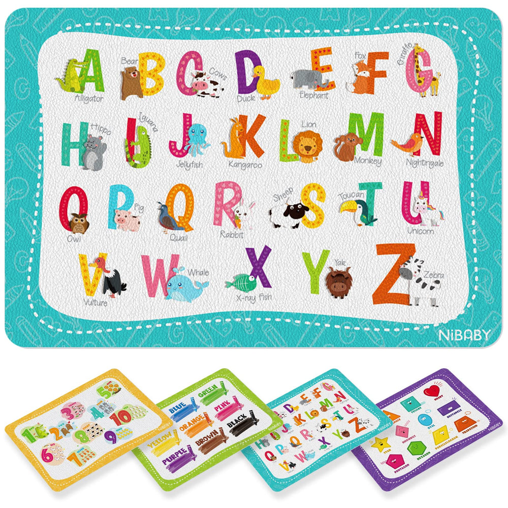 NiBaby alphabet-design placemats engage learning during meals