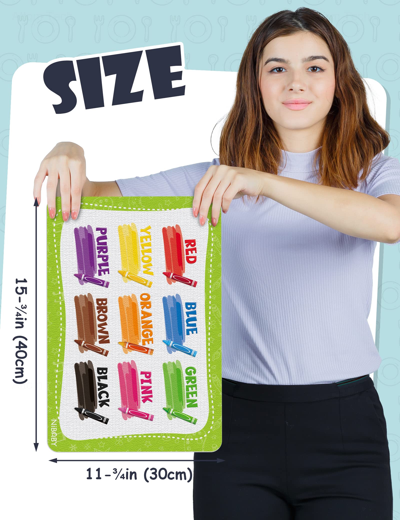NiBaby foldable placemats offer portable learning at home or on the go