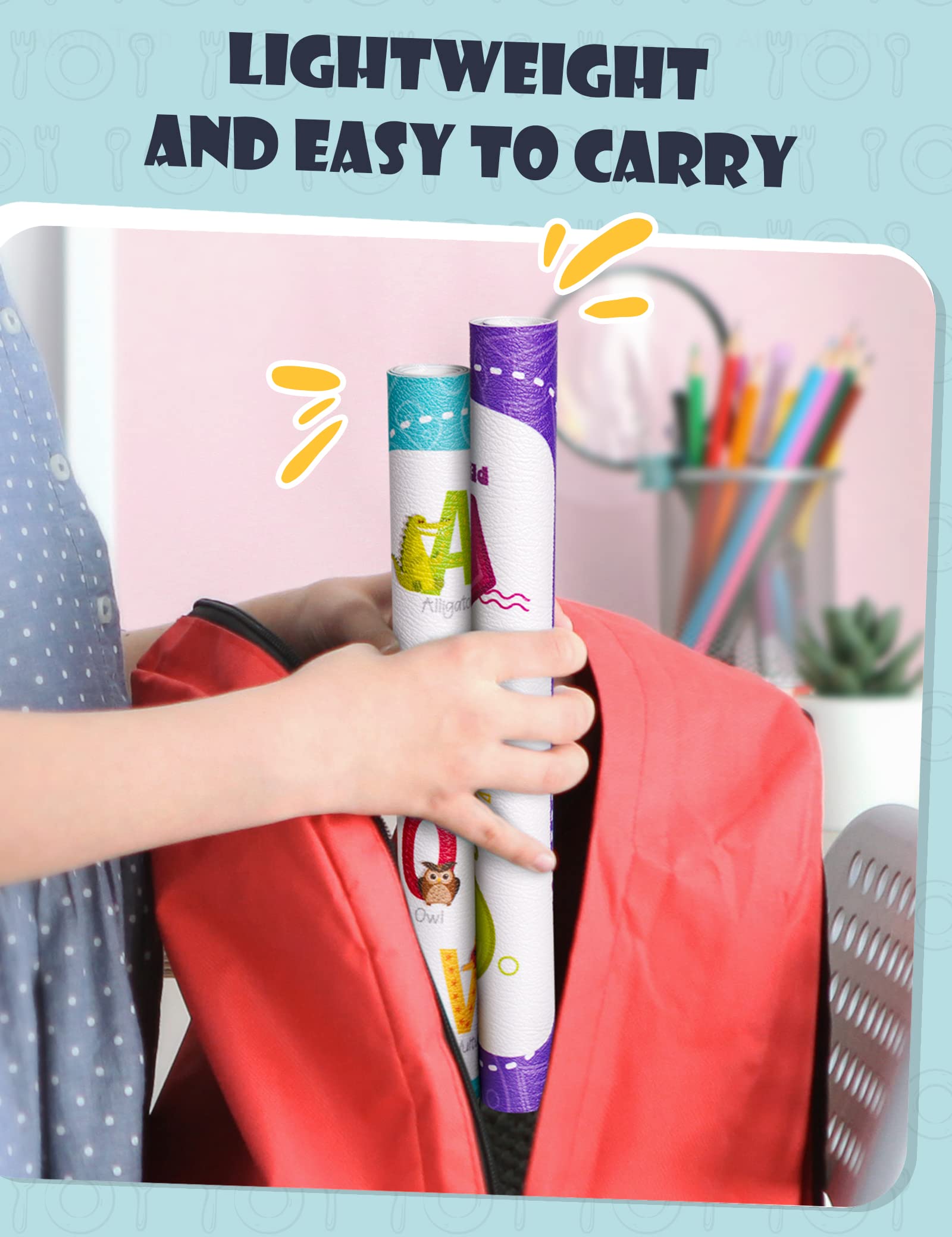 NiBaby shapes-design placemats teach shapes through dining games