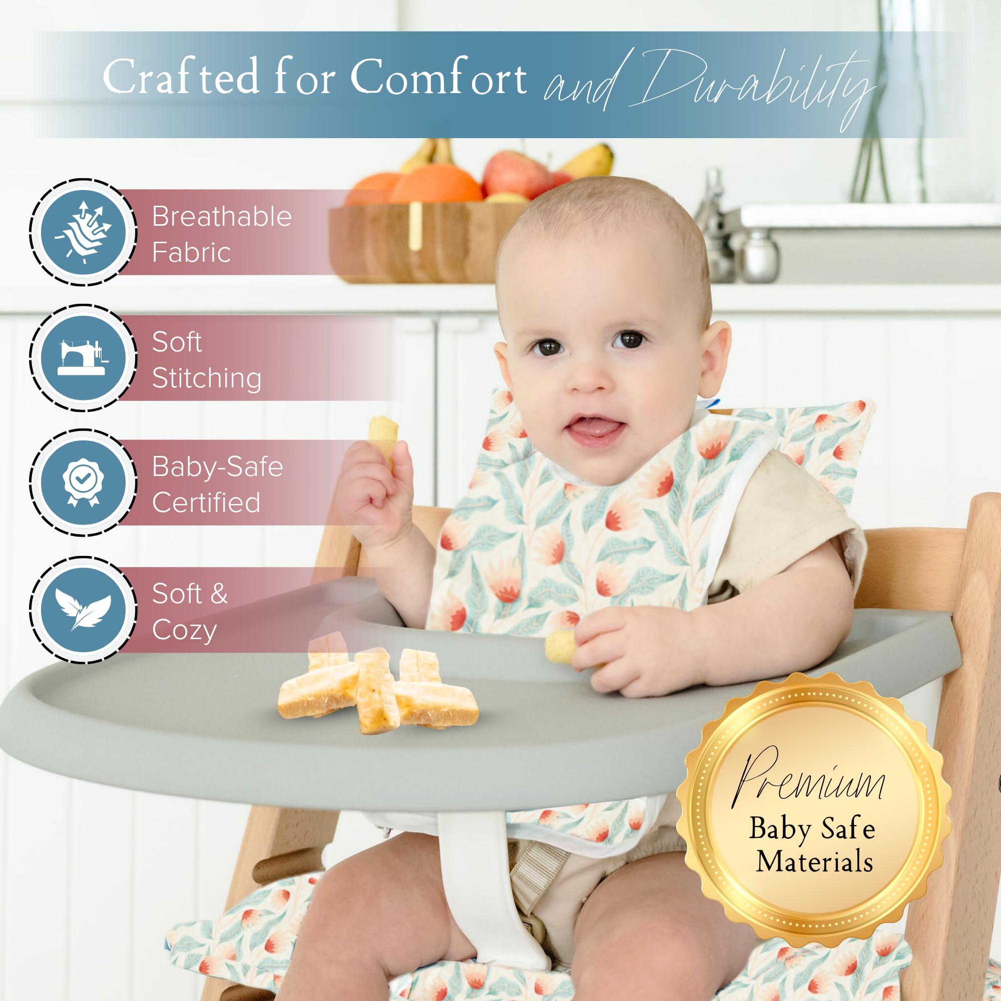 Nibble and Rest Safari Petals design close-up adds cheerful style to mealtimes