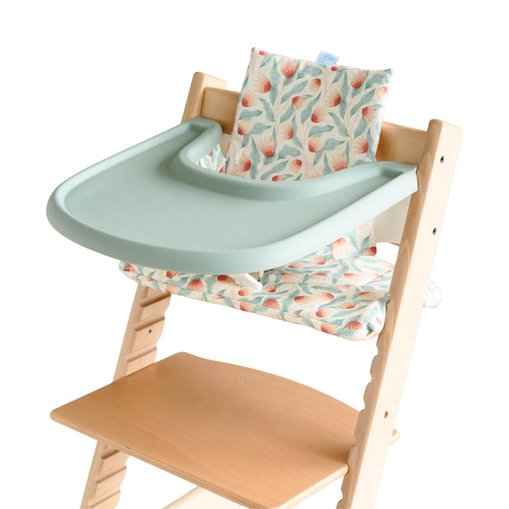 Nibble and Rest Tripp Trapp backrest cushion providing gentle support during meals