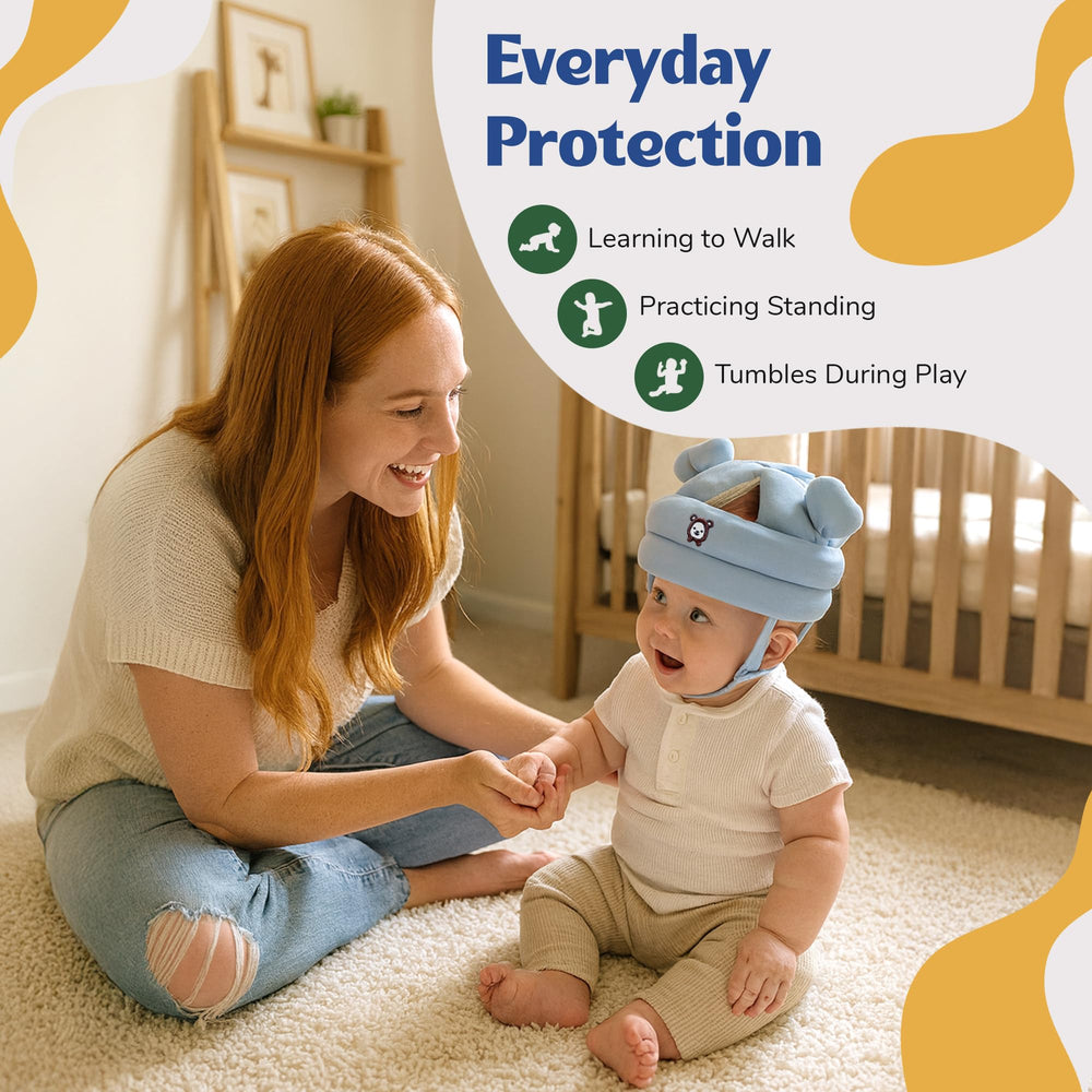 Nibelloo head protector uses hypoallergenic materials gentle on sensitive skin.