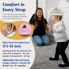 Nibelloo infant helmet with foam bumpers offering soft impact protection.