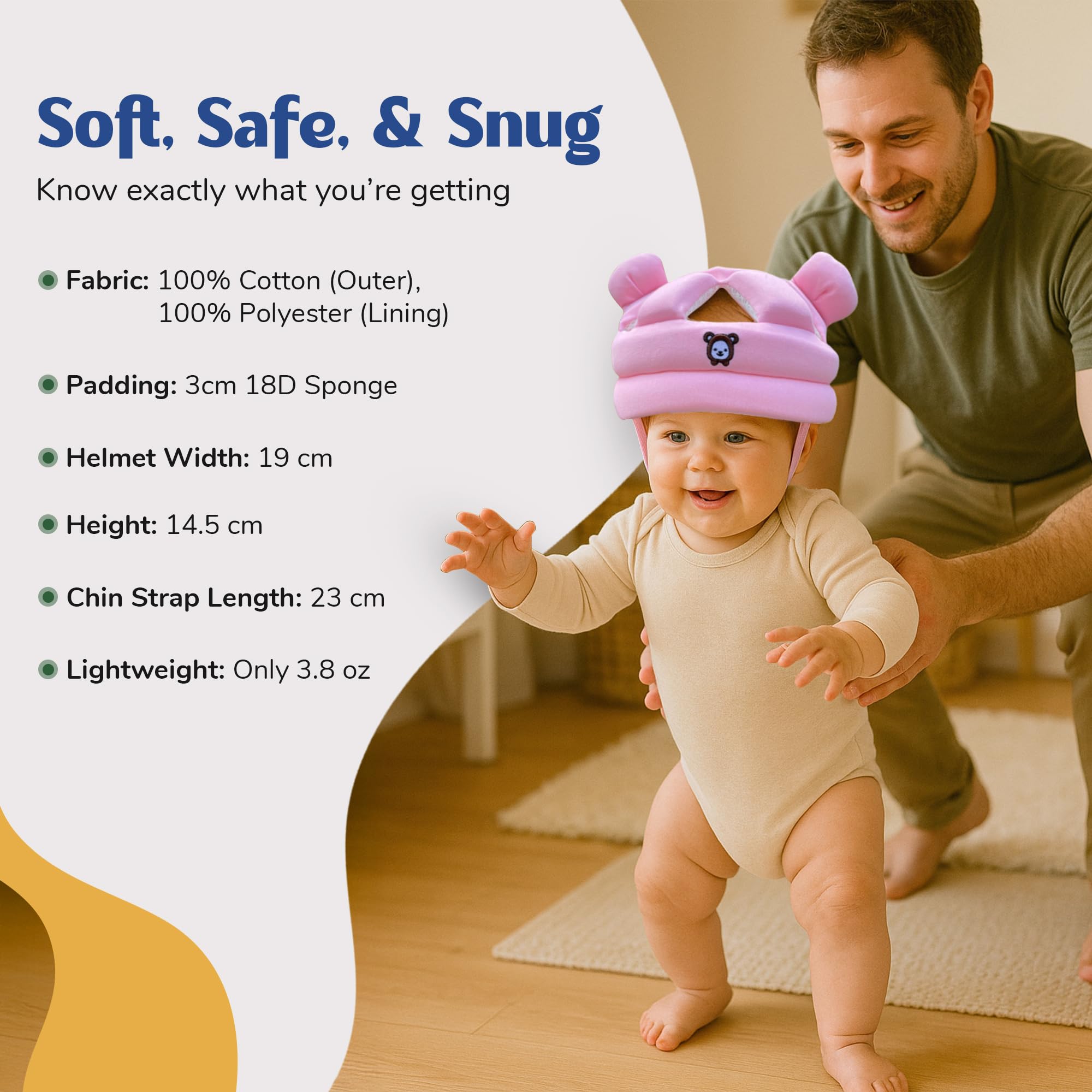 Nibelloo helmet's soft lightweight padding keeps little heads comfortable.