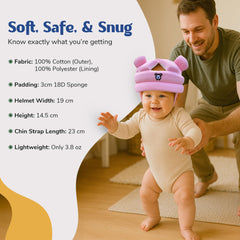 Nibelloo helmet's soft lightweight padding keeps little heads comfortable.