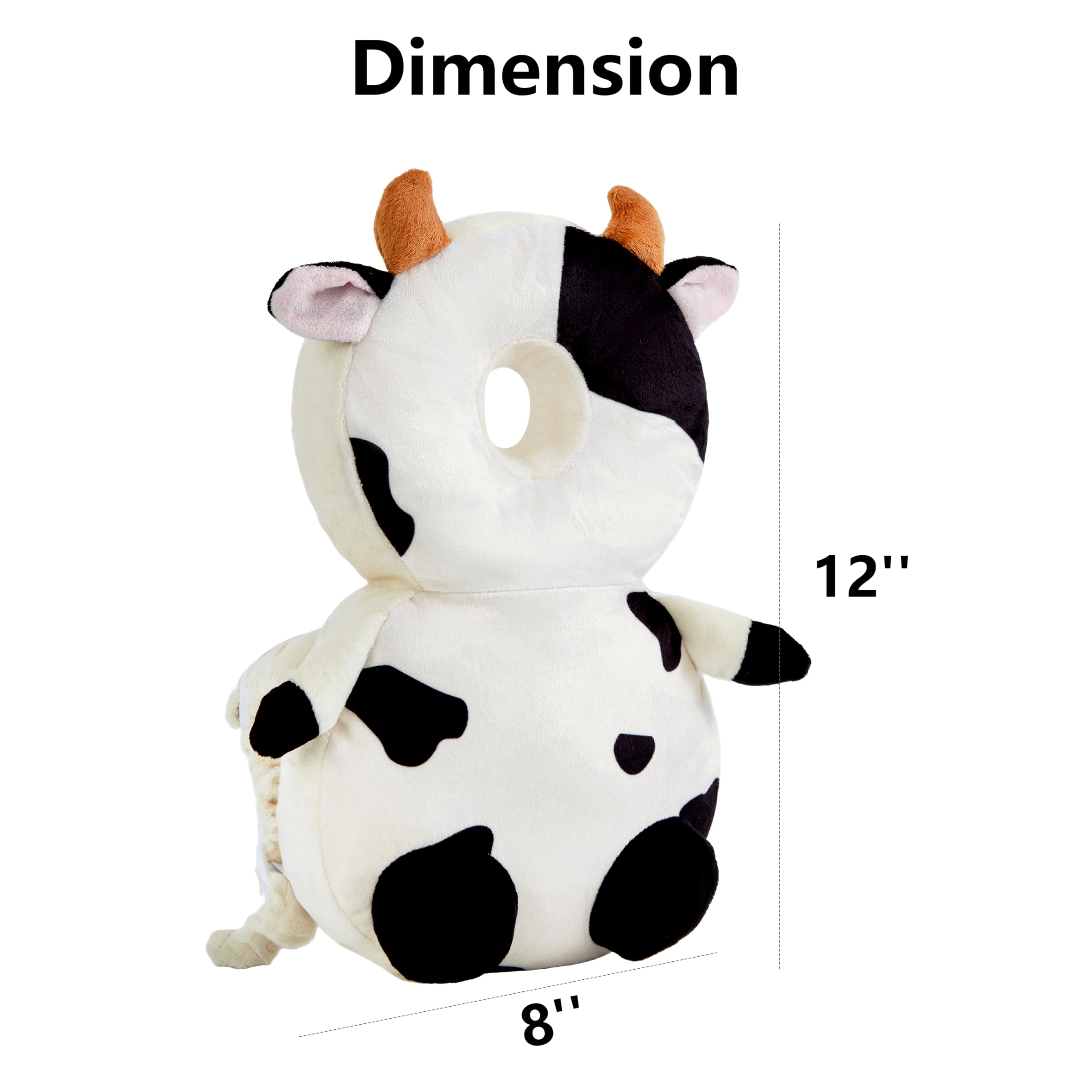 NICE CHOICE cow-pattern protector close-up of crystal velvet fabric and plush padding for comfort.
